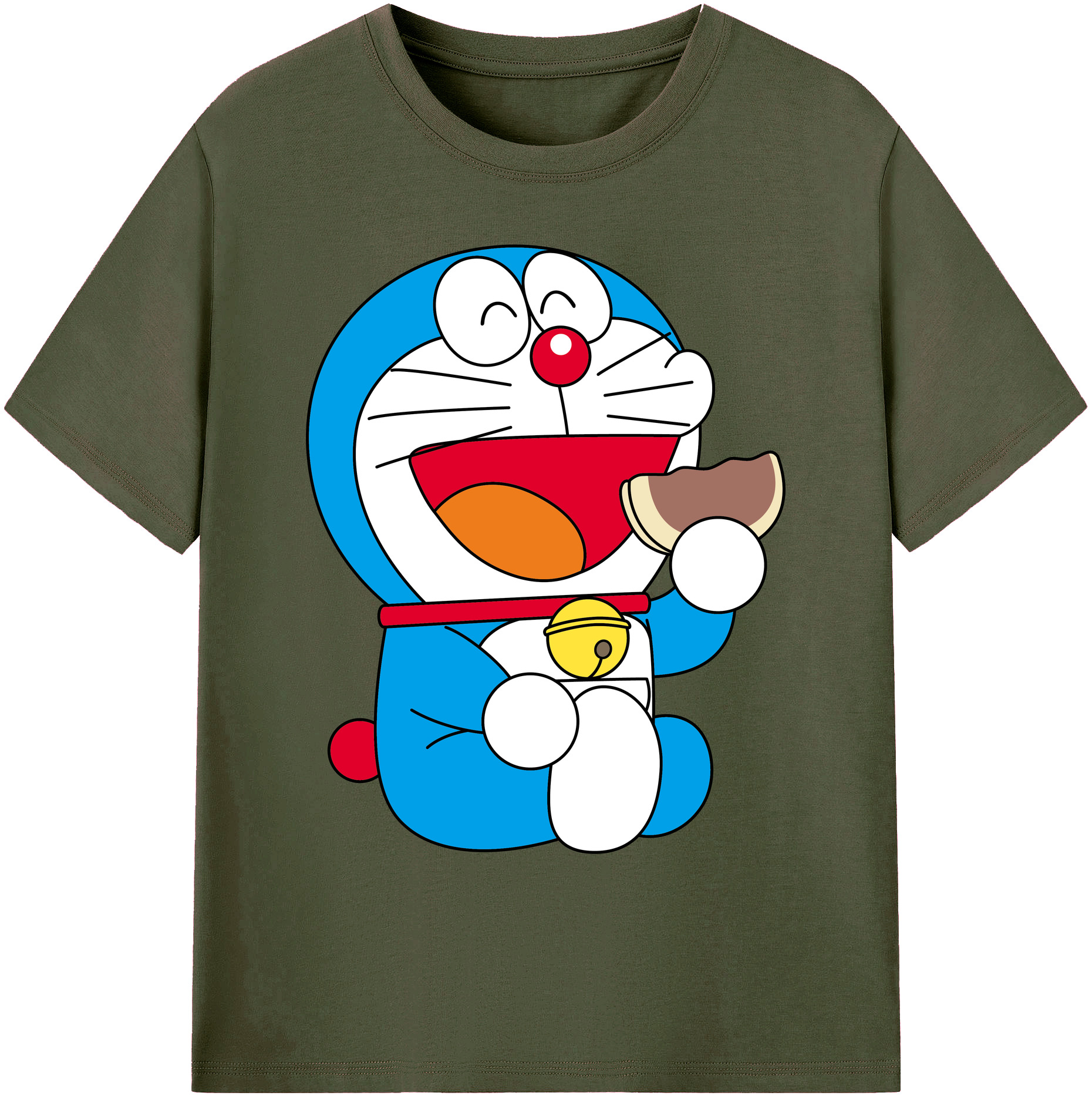 （画像用） ドラえもん Doraemon 綿100％ メンズ半袖Tシャツ｜肌触りやわらか＆通気性